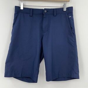 J. Lindeberg 29x10 Somle Tapered Light Poly 0354 Navy Golf Shorts blue